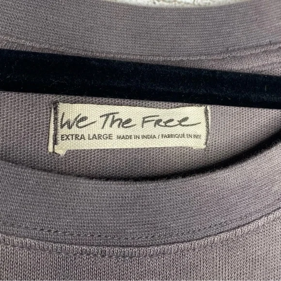 We The Free Gray Graphic T-Shirt Dress with Black Sequin Sleeves - Picture 7 of 9